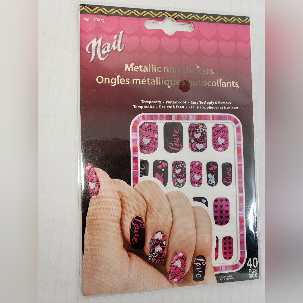 LOVE and HEART Nail Stickers - 40 / Quantity